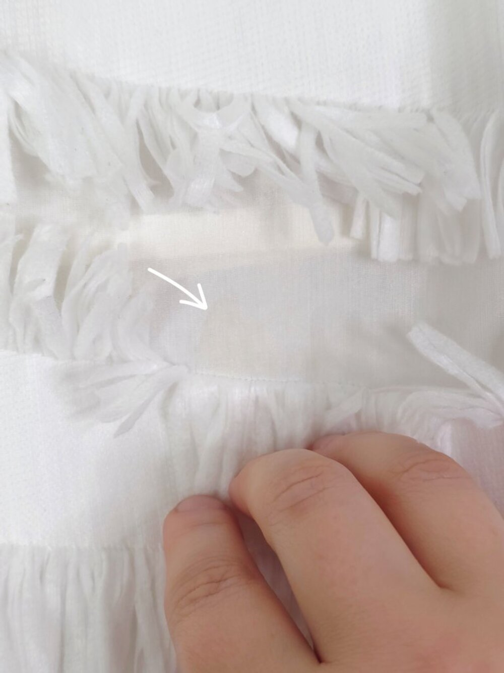 Alexis Fione Dress White Raffia Fringe Strapless‎ Mini Size L - Picture 11 of 14